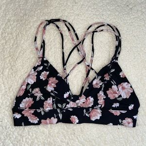 PINK flower bralette